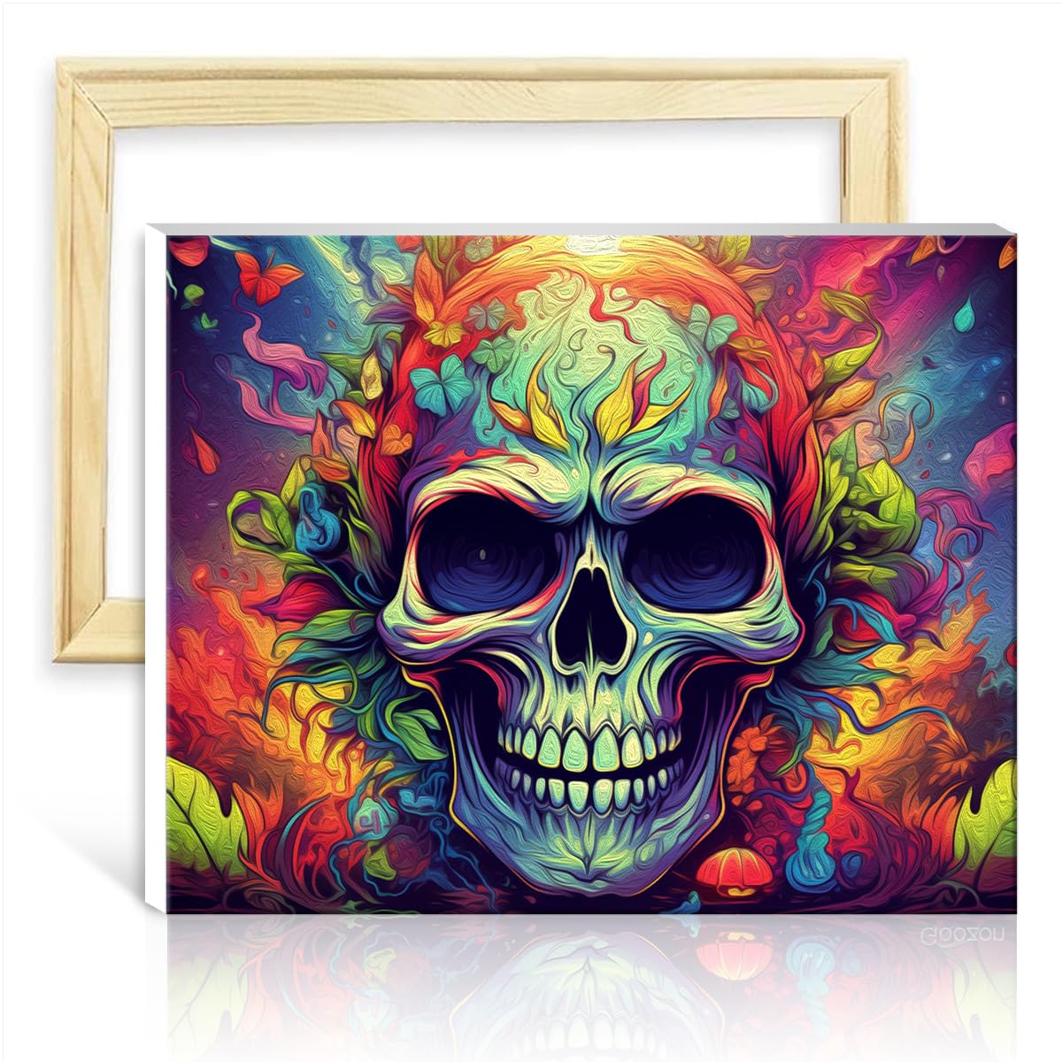 TANGFEIY Painting by Number Kits Colorful Fantasy Art Kids Beginner Oil Painting Kits with Brushes and Acrylic Pigment Art Picture for Home Decor with Frame(30x40cm)