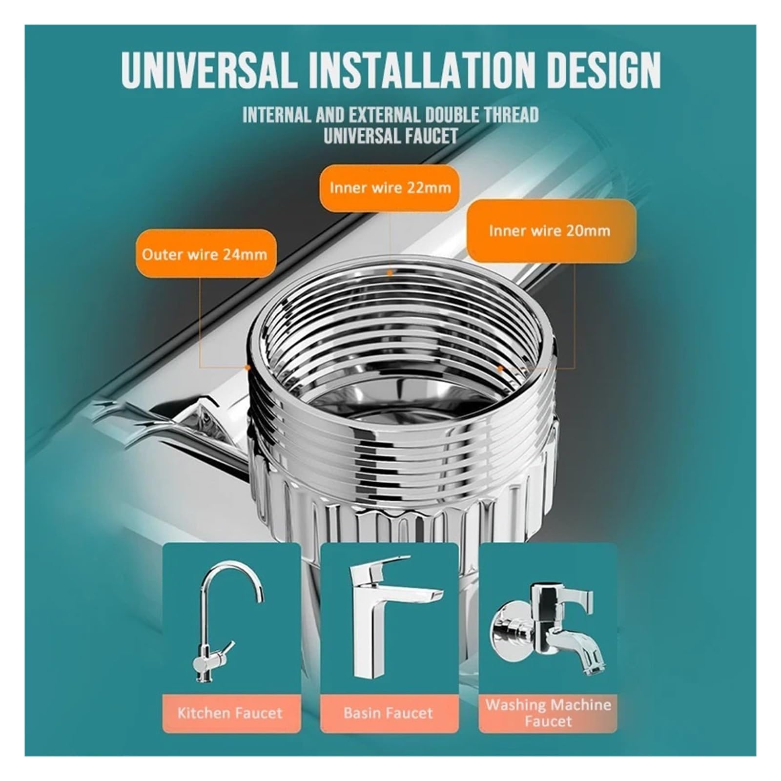Uniwersalny 1440° Obrotowy Chowany Kran Filtr Rozbryzgowy Kuchnia Przedłużacz Do Umywalki Baterie Dysza Bąbelkowa Ramię Robota łAtwa Instalacja(Dual Modes Black)