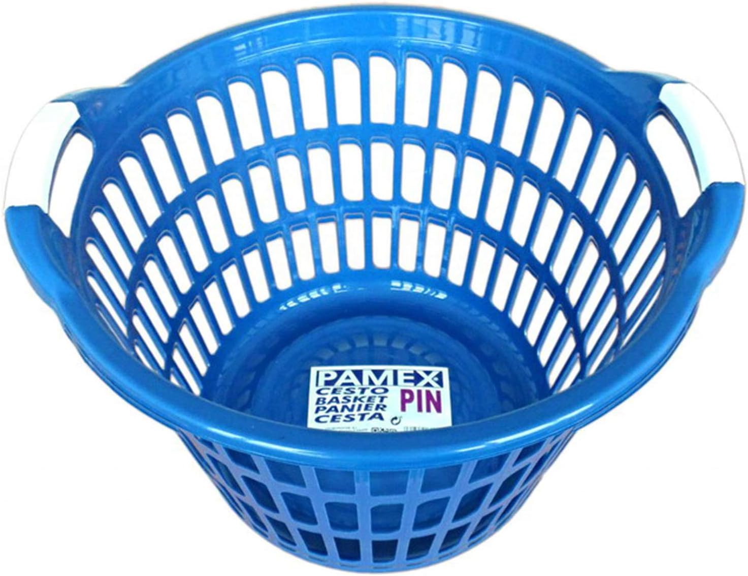 PAMEX Round Laundry Basket Pin Model 40L 40 litros blue Amazon.co