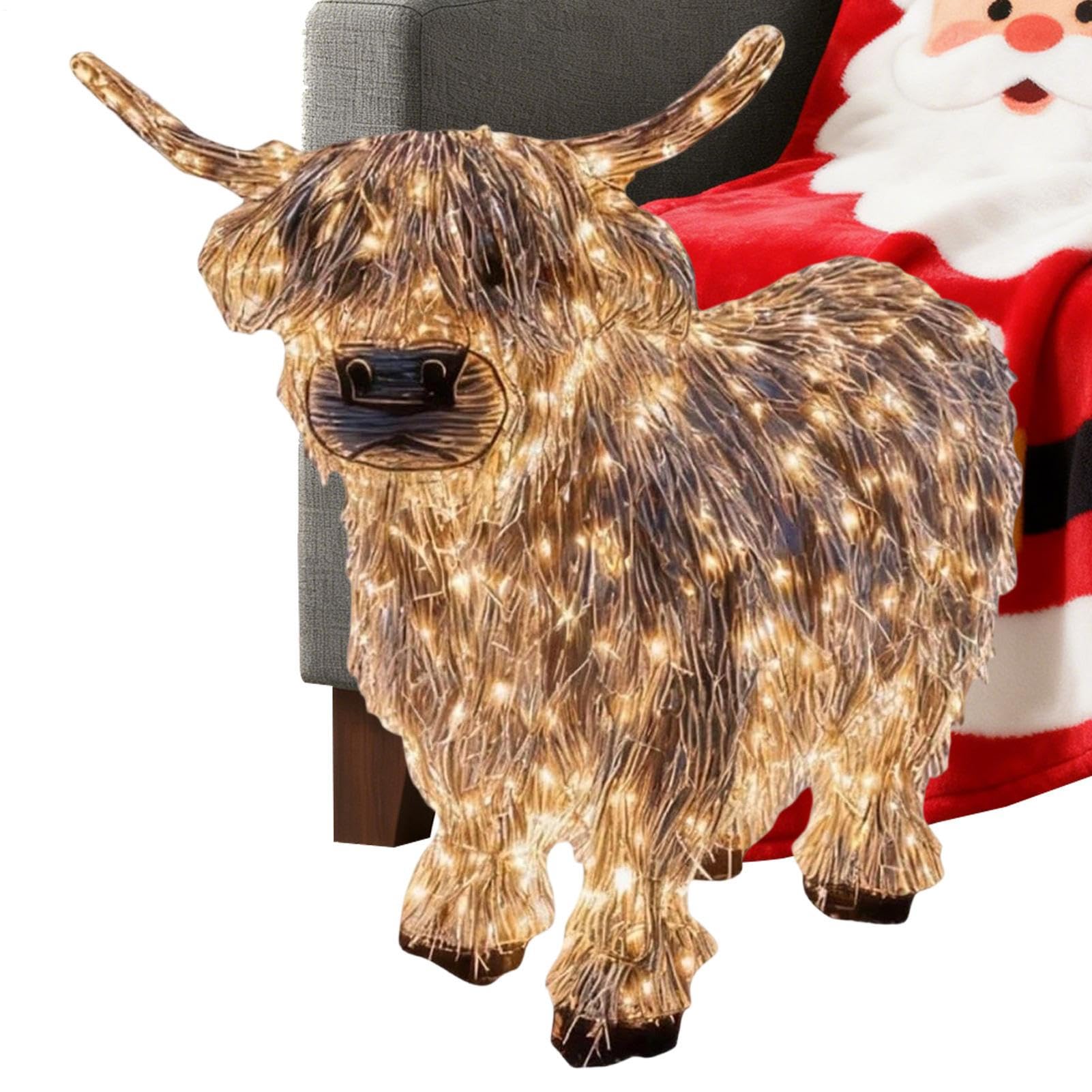 Figurka Krowy Podświetlana 3D Wysokość 28 cm