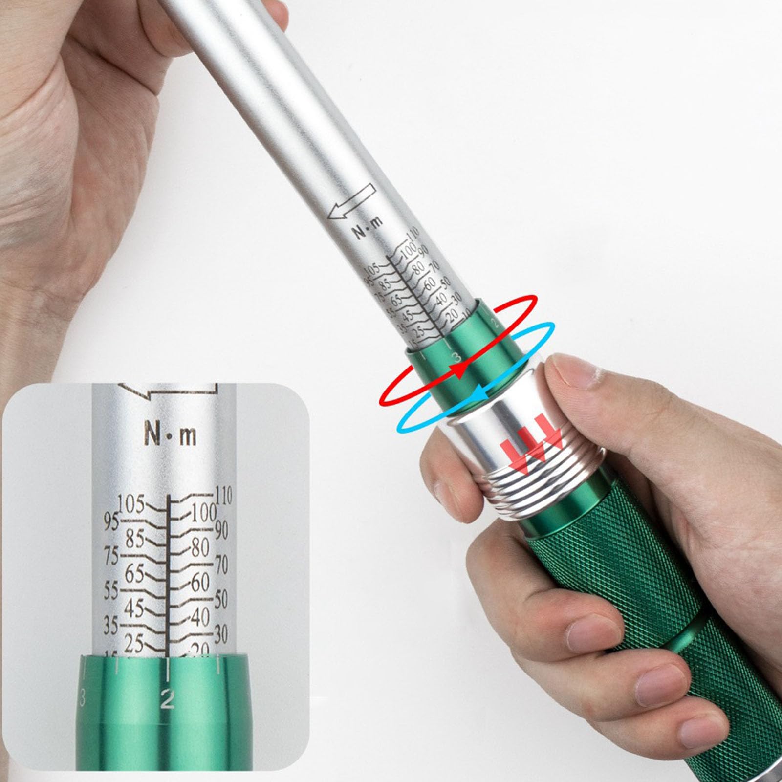 Prácticas llaves dinamométricas de trinquete con acabado de fosfato de 5 capas y agarre ergonómico de aleación de aluminio, llave dinamométrica