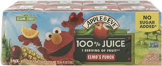 Apple & Eve Elmo's Punch 100% Juice, No Sugar Added, 8 Ct Pack - Kid-Approved Fruit Punch Blend