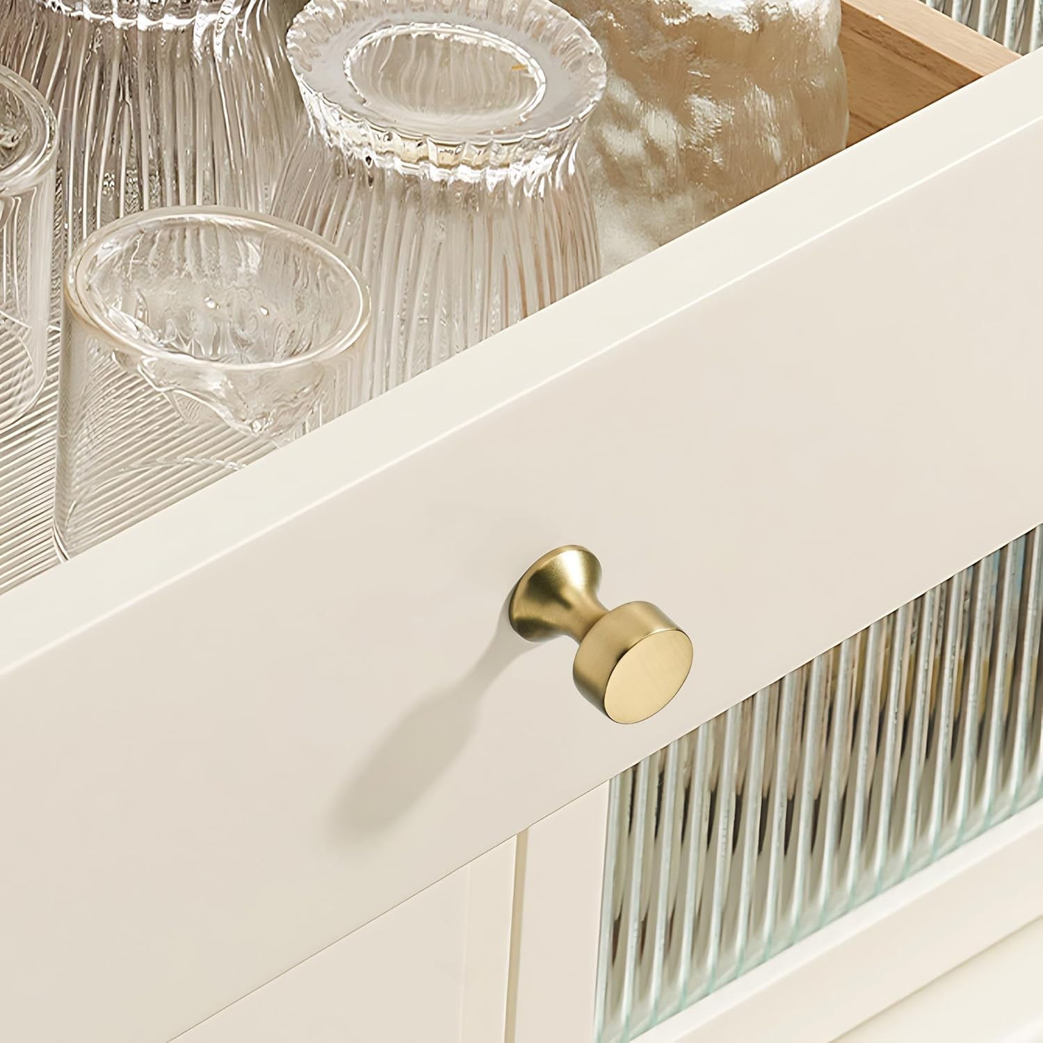 AVICCI Cabinet Knobs 10 Pack Champagne Bronze Drawer Pulls Modern Kitchen Cabinet Handles for Drawers Cabinet for Bathroom Bedroom Furniture Handware