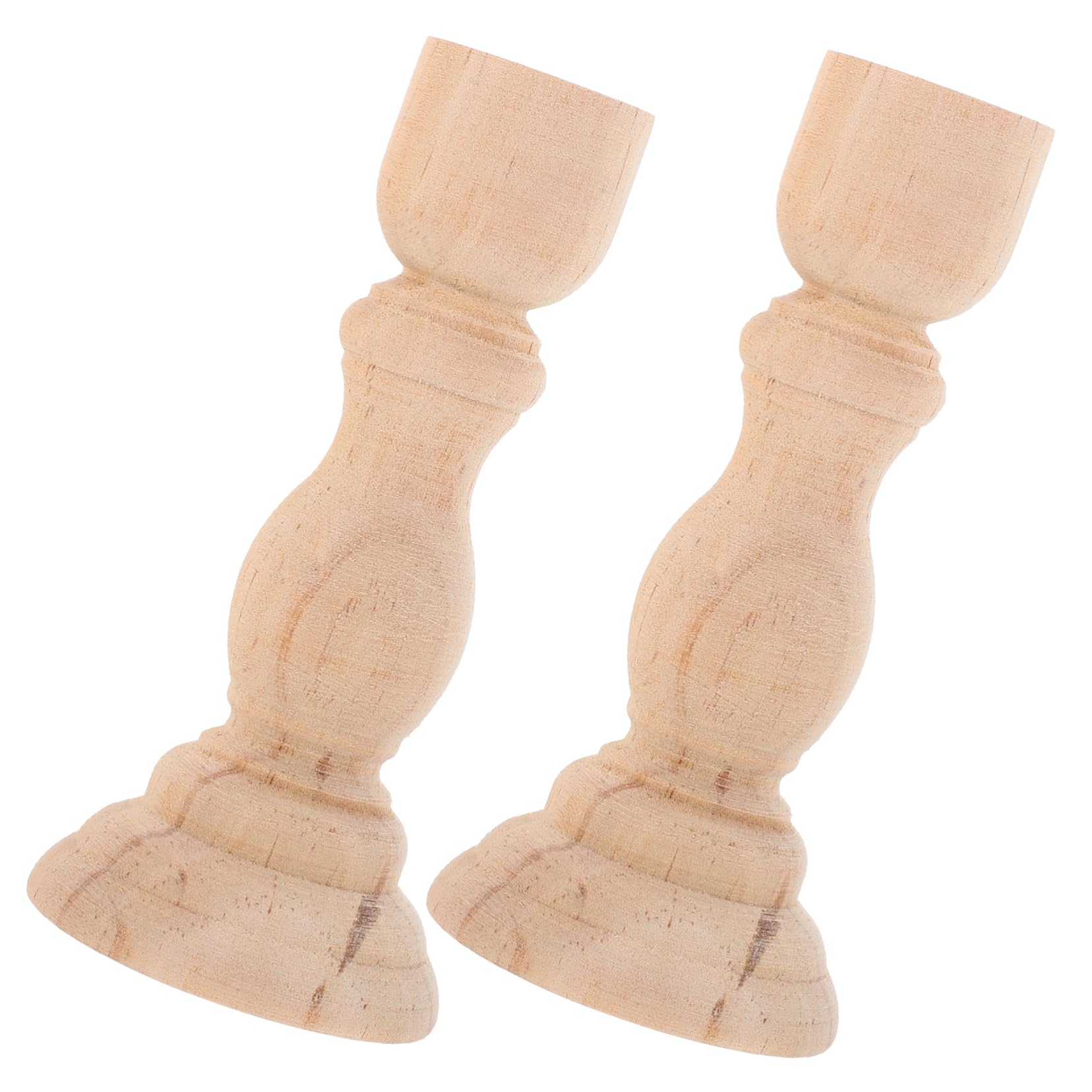 HOOTNEE 2pcs Candlestick Decorative Candle Stand Wooden Candle Stand Candle Stands Wedding Candle Holder Candles Holder Valentines Day Candle Holder Wood Tealight Holder Tea Light Holders