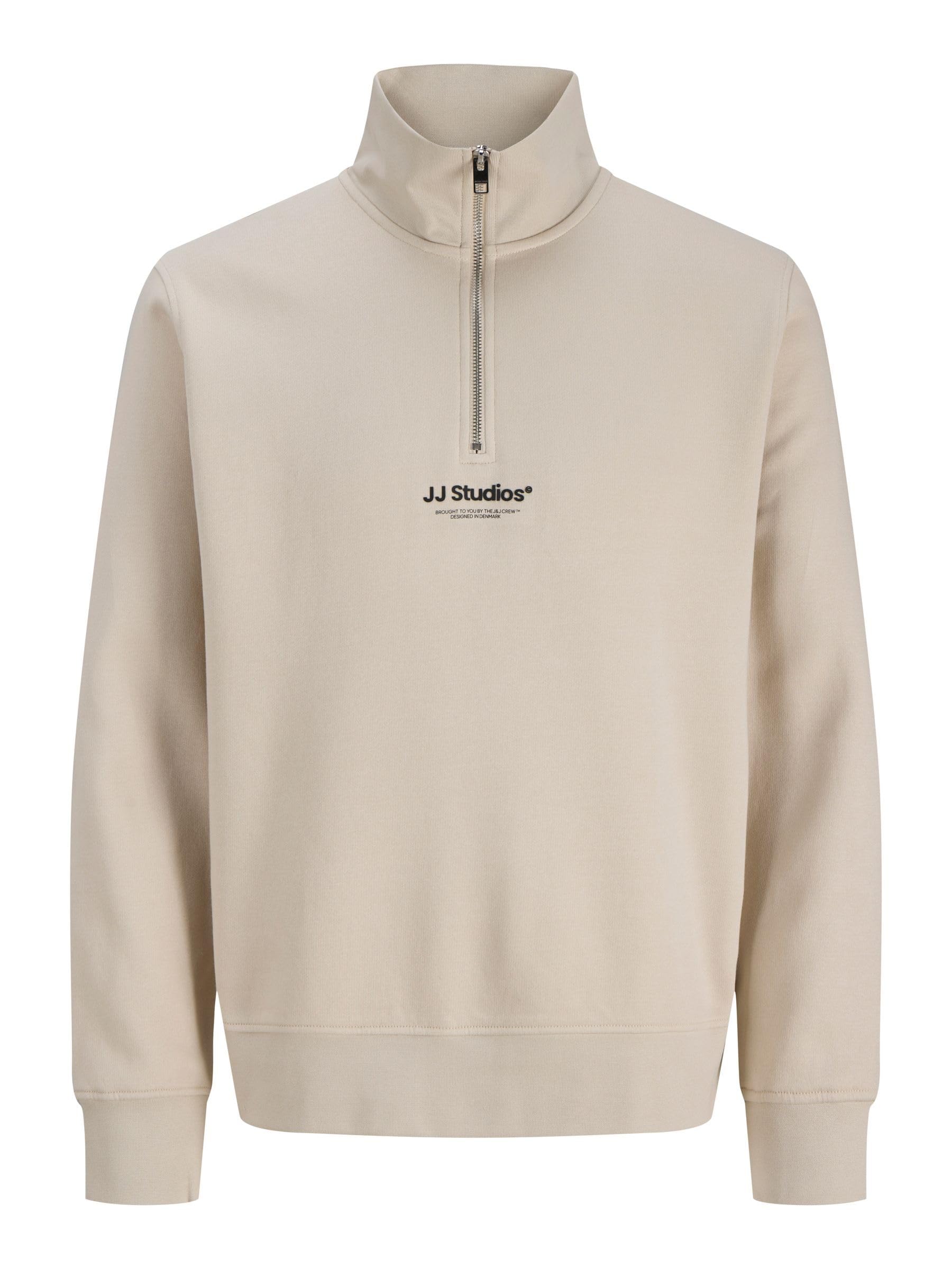 JACK & JONES Herren Sweatshirt JJESOHO Sweat Quarter Zip - Relaxed Fit