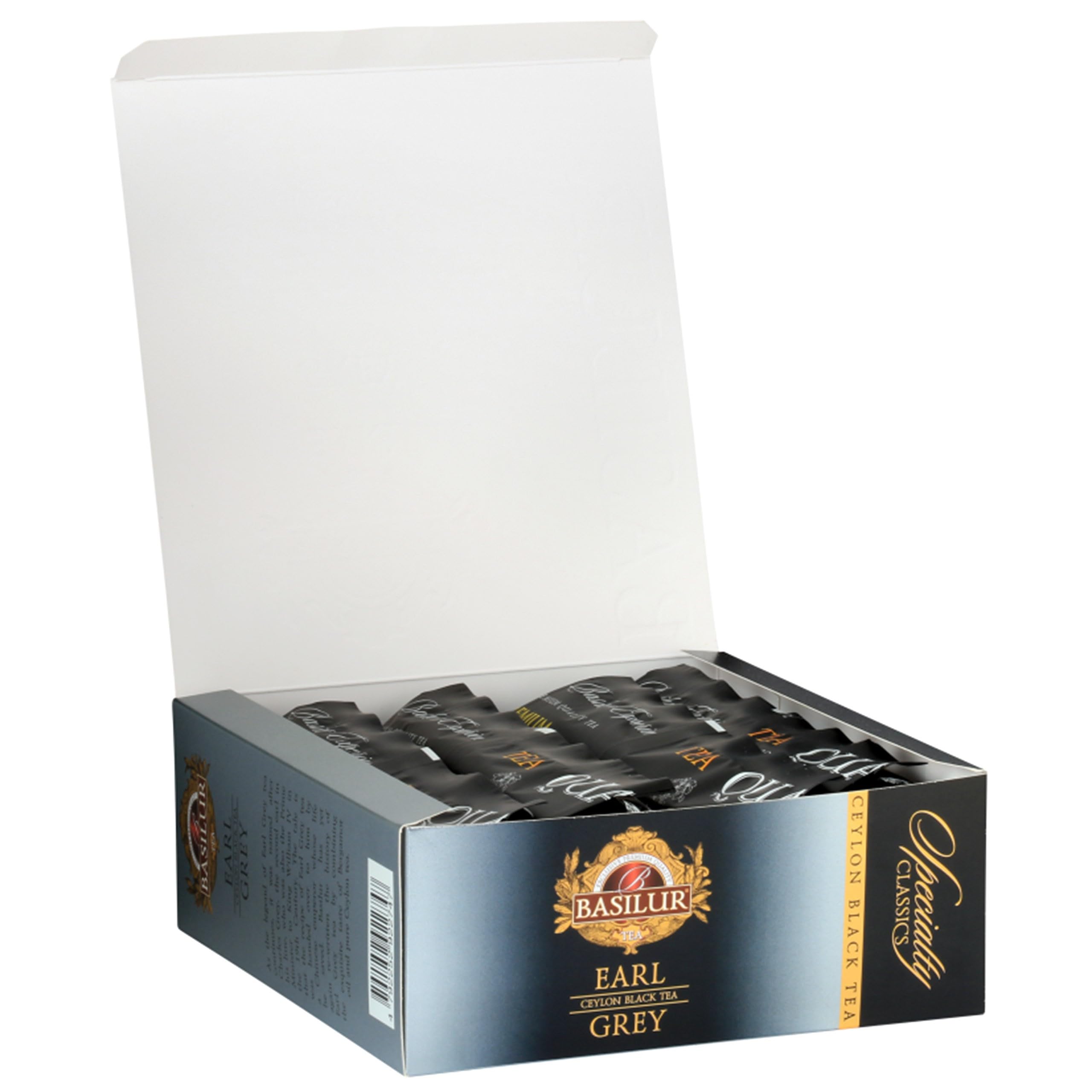 sarcia.eu BASILUR Earl Grey- Té Negro de Ceilán con Aceite de bergamota en bolsitas, 100x2g, 3 Paquetes