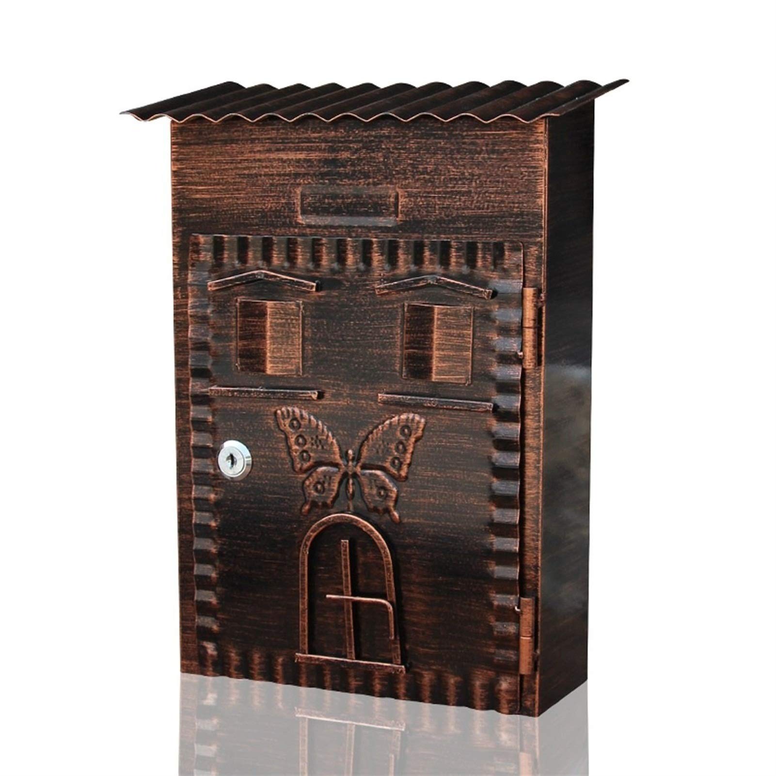 Wall-mount Letterboxes Mailbox European Style Outside Aluminum Wall Mount Post Box Secure Mailbox Letterbox Outdoor Retro Vintage Mailboxes