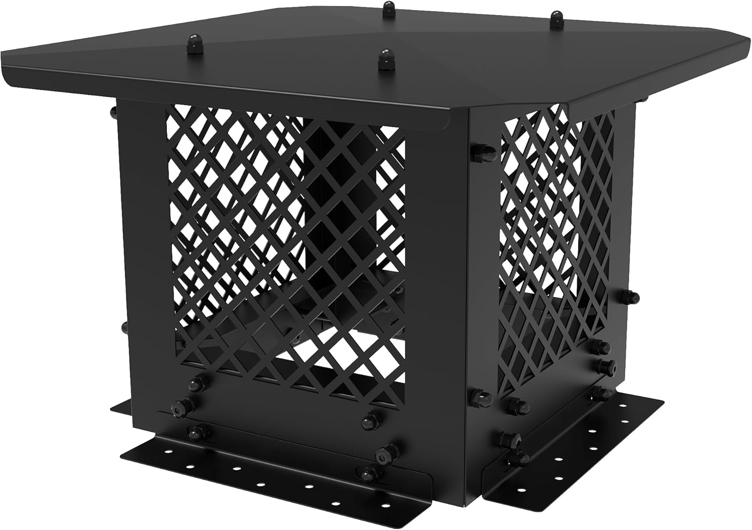 Chimney Cap, 10" x 10" Chimney Cover, Chimney Rain Caps, Fireplace Chimney Caps for Outside to Fit Existing Clay Flue Tile Sizes, Black 10"x10"