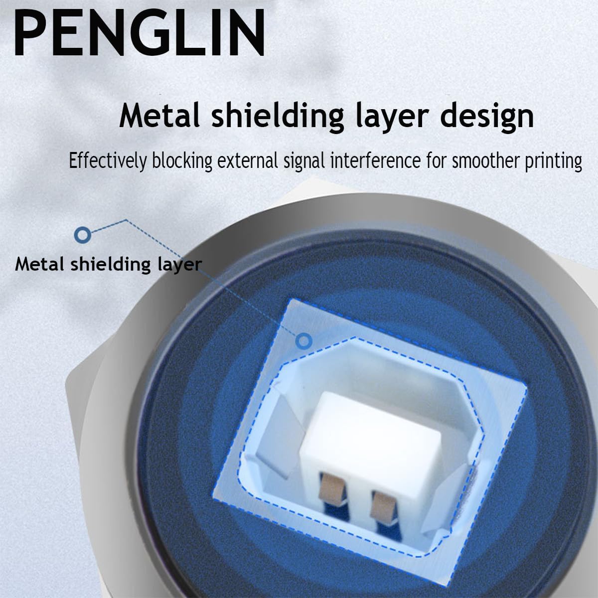 PENGLIN 5PCS USB-B to USB 2.0 Panel Mount Connector, USB Type B Printer Connector to USB2.0 Data Transfer Adapter Converter Compatible with Laptop Computer Printer Scanner Camera