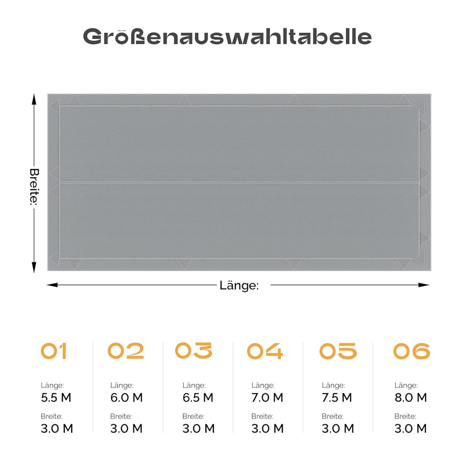 Telone di Protezione del Tetto per Roulotte, 210D Tessuto Oxford Resistente ai Raggi UV/Acqua/Polvere/Traspirante Protezione dal Gelo, con Cinghie retrattili,001,13x3M