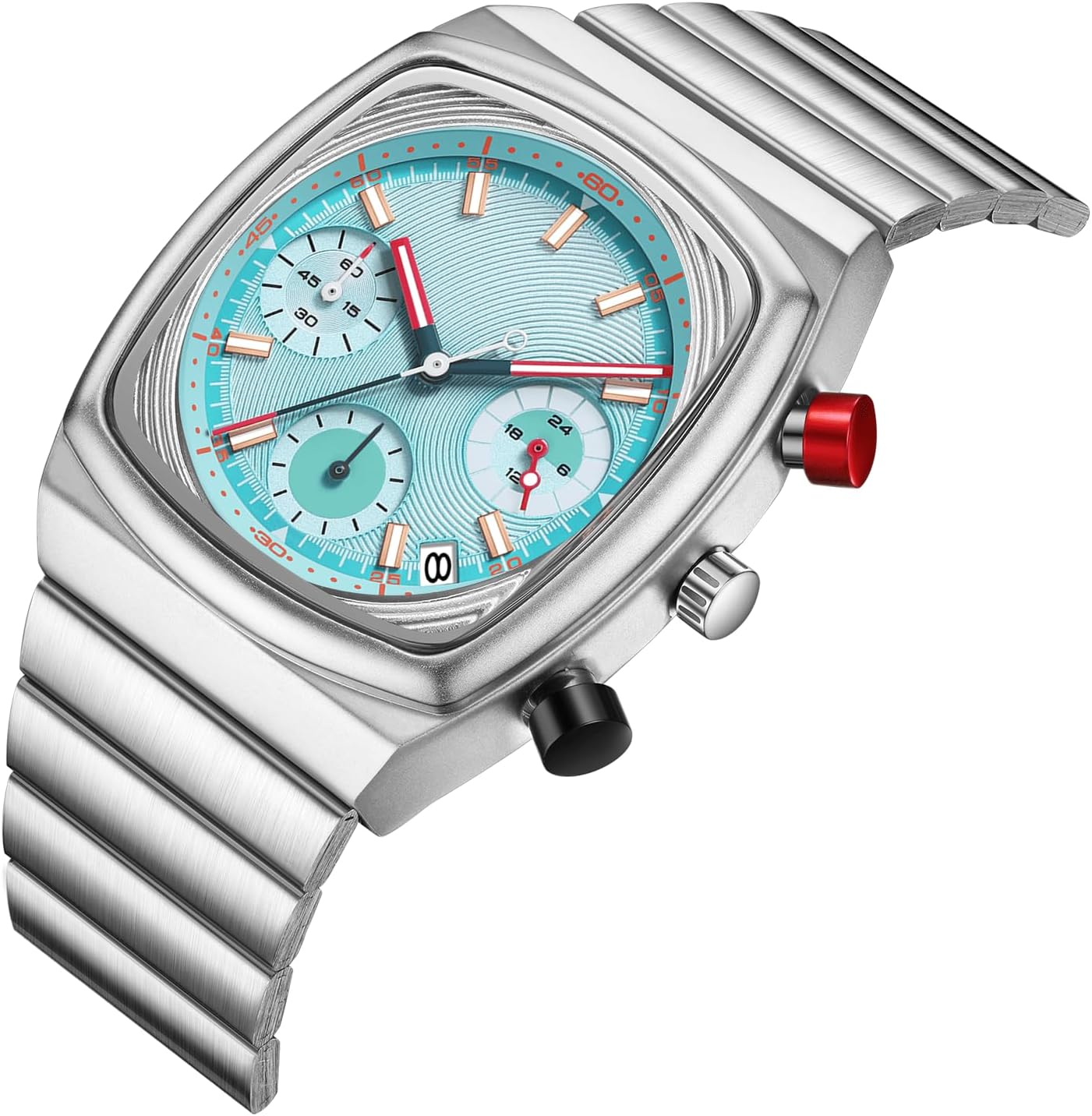 CILOA Mens Watches Chronograph Stainless Steel Waterproof Date Analog Business Fashion Wristwatch for Men - Image 2