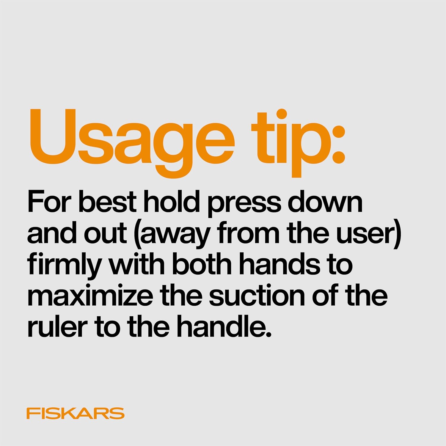 Fiskars Large Ruler Handle, SoftGrip, Silicone Suction for Secure Cutting, Perfect for Larger Quilting Projects
