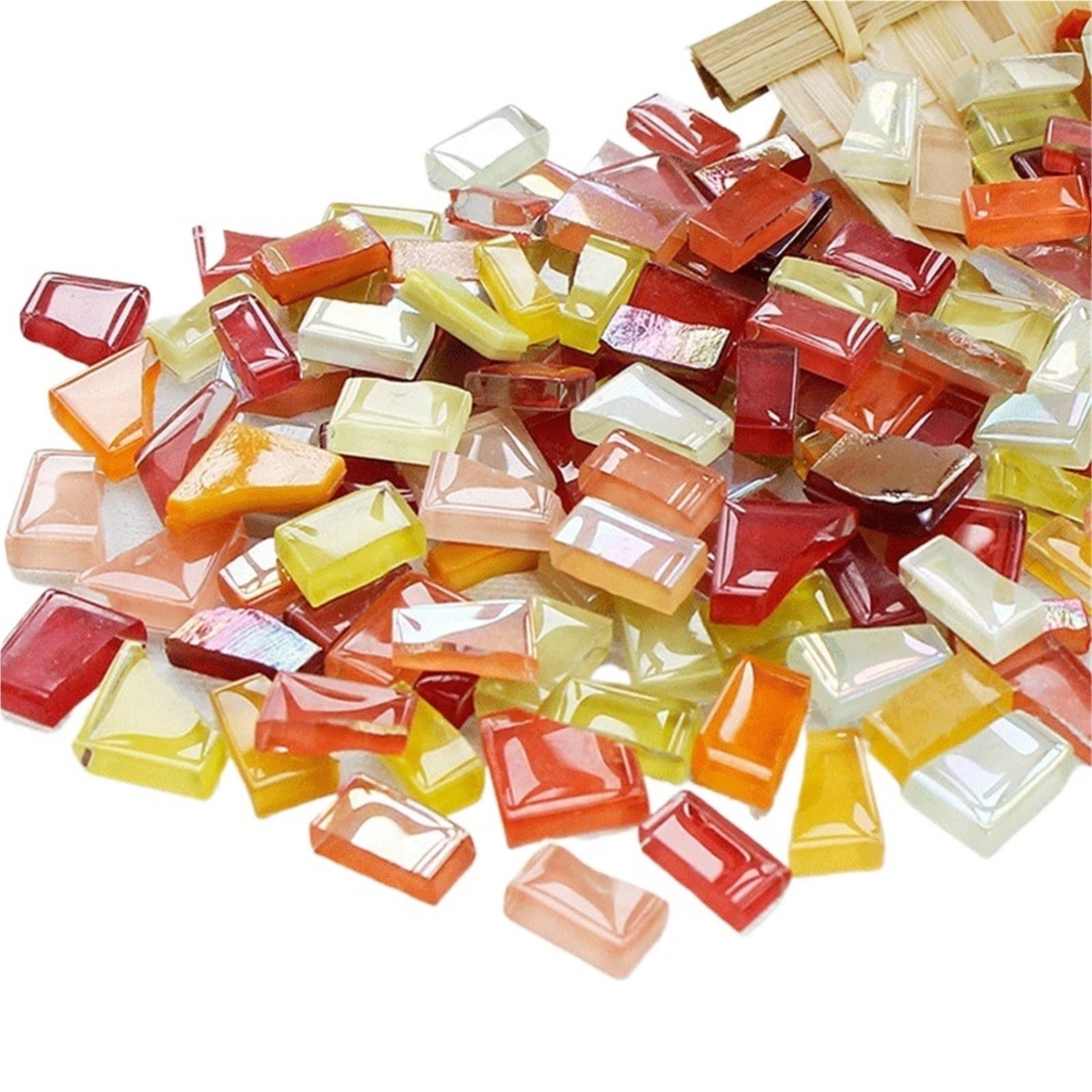 Vaeltor Colorc 400G Clear Glass Mosaic Tiles Multi Color Diy Craft Stones For Home Wall Art Decor
