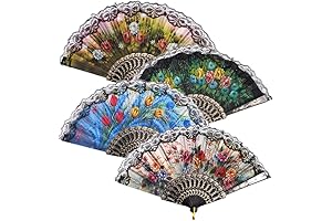 Folding Spanish Hand Fans for Church Weddings or Parties