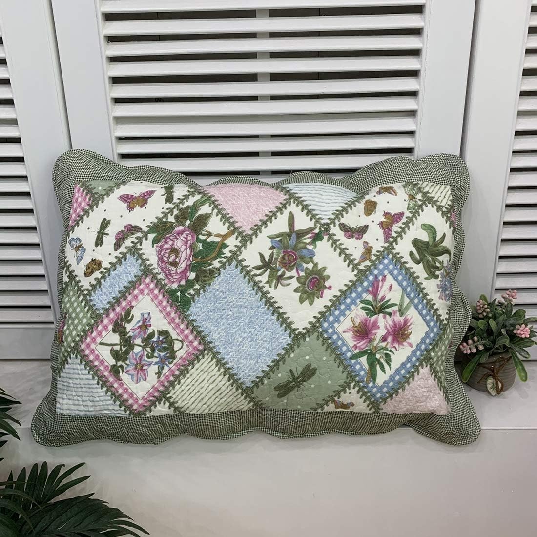 Amazon｜パッチワーク枕カバー 2枚セット 50x70cm 綿100％ やわらかい
