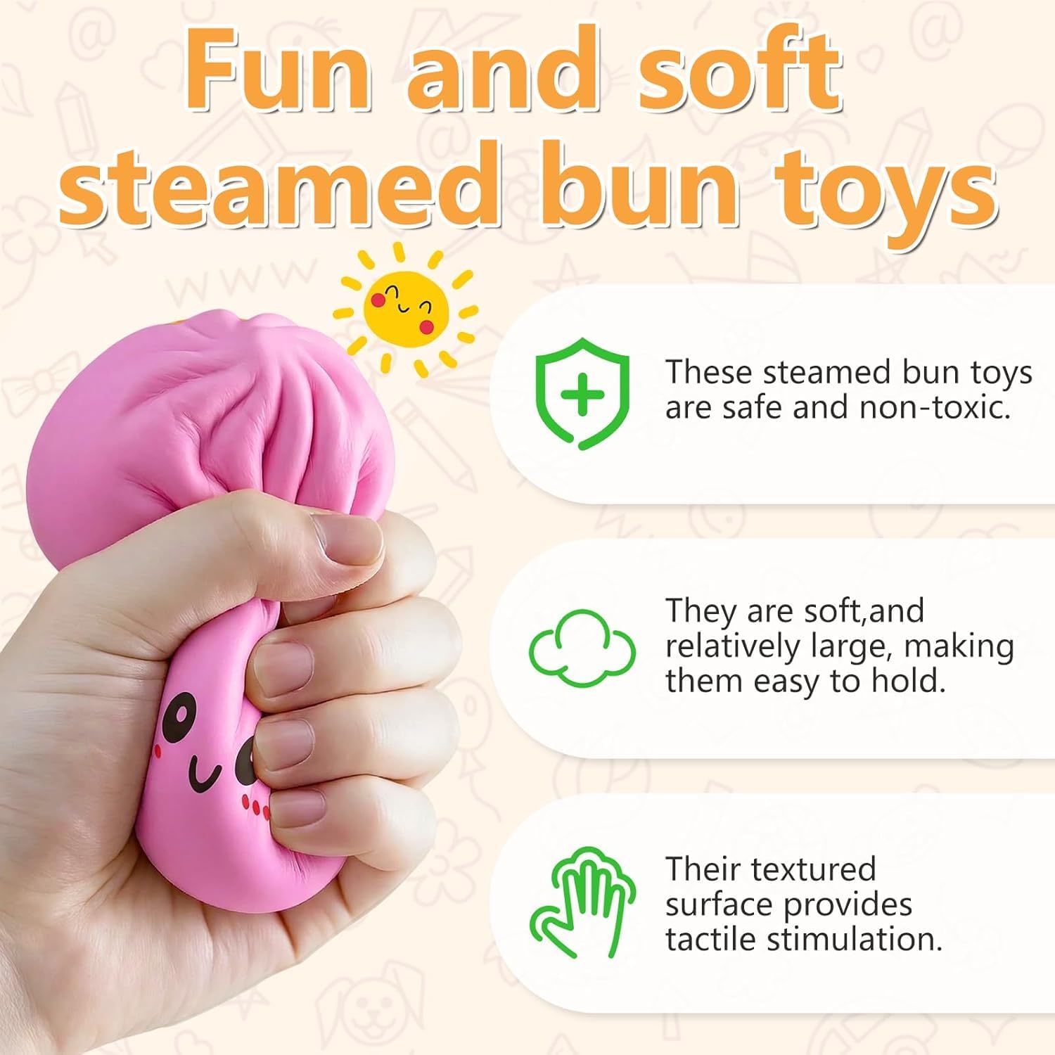 Dumpling Squishy Toy, Dumpling Squishy with Steamer, Soft Slow Rebound Squishy Dumpling Toy, Sensory Fidget Stress Ball for Kids & Adults(Purple)