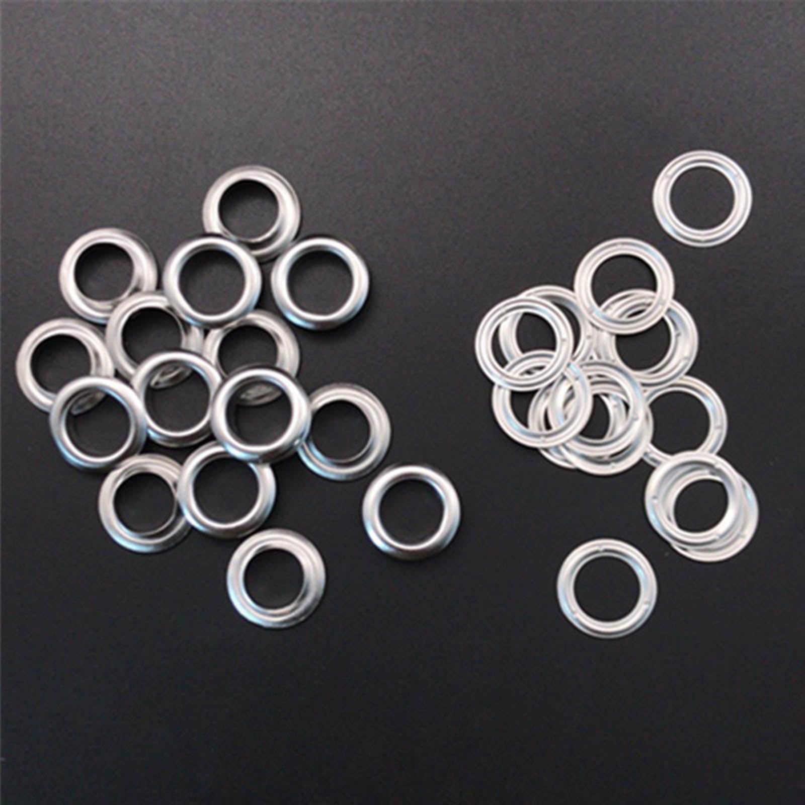 Set di 100 occhielli da 10 mm con 3 strumenti di installazione per artigianato, scarpe, borse, cinture in pelle, accessori di riparazione
