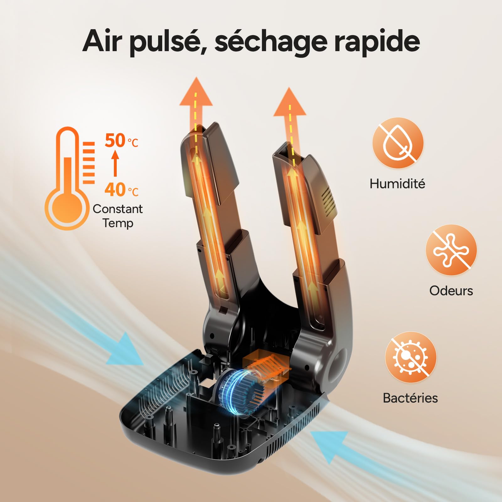 DR.PREPARE Seche Chaussure électrique Sèche Chaussures Ski pour Bottes avec Chronométrage