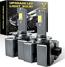VIMEN D1S LED Headlight, Explosive Light, Vehicle Inspection, Built-In Canceller, 6,500 K, White, Imported Car, Warning, No Processing Required, Easy to Convert Genuine HID to LED D Series, Industry