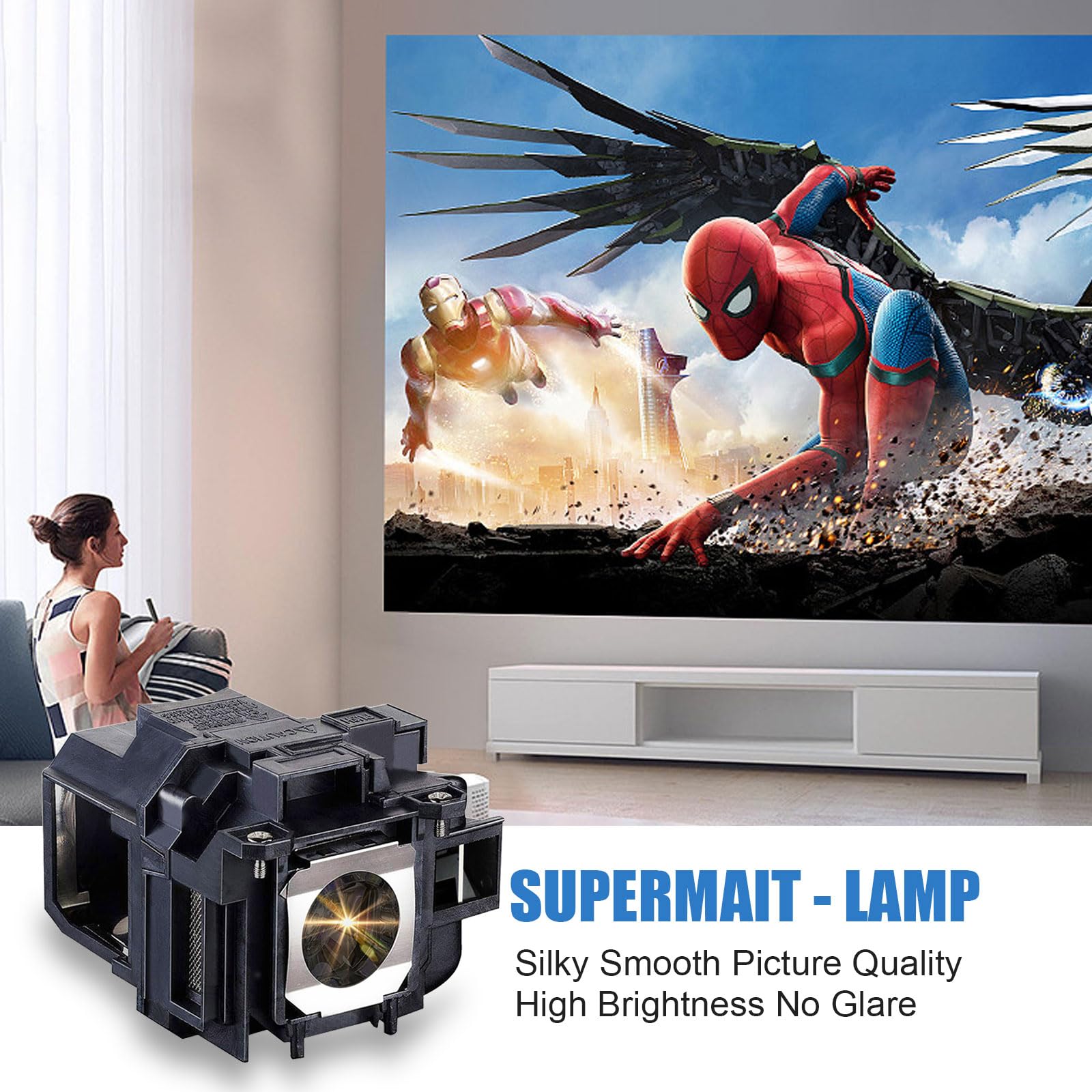 A++ Qualità per Lampada EPSON ELPLP78 V13H010L78 EB-S04 EB-S27 EB-S31 EB-U04 EB-U32 EB-S03 EB-S17 EH-TW5210 EH-TW5300 EH-TW5350 EH-TW490 EH-TW570 EH-TW5100 EH-TW5200 H550C,H551C,H552C,H553C