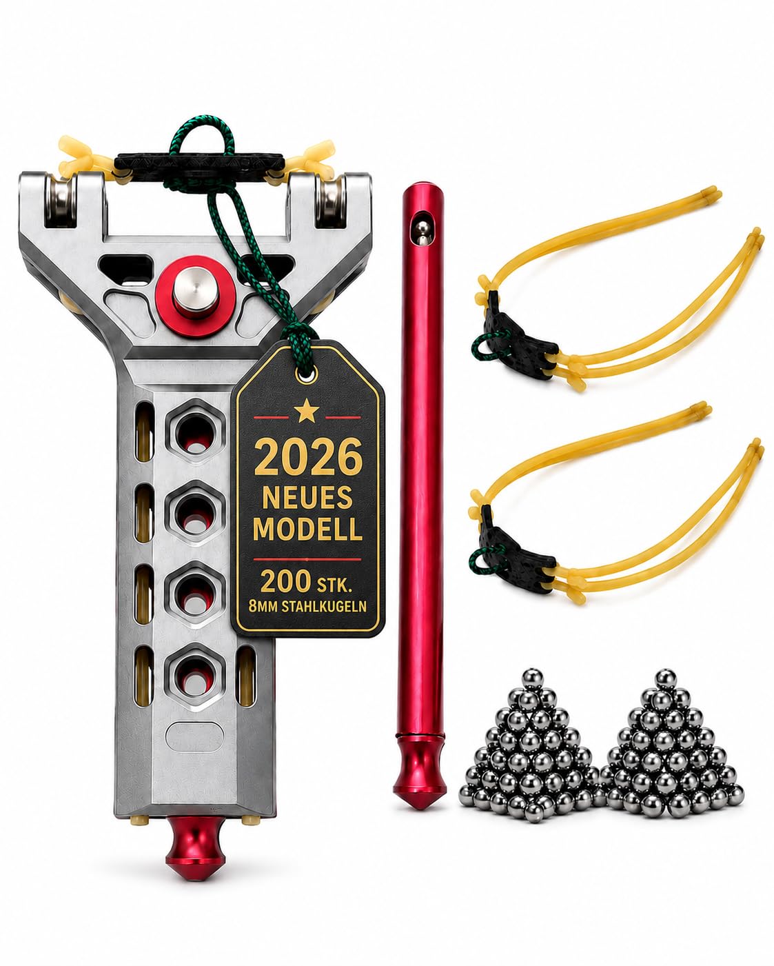 Slingshot mit Magazin Automatik, magnetische Kugelzuführung für Zielübungen
