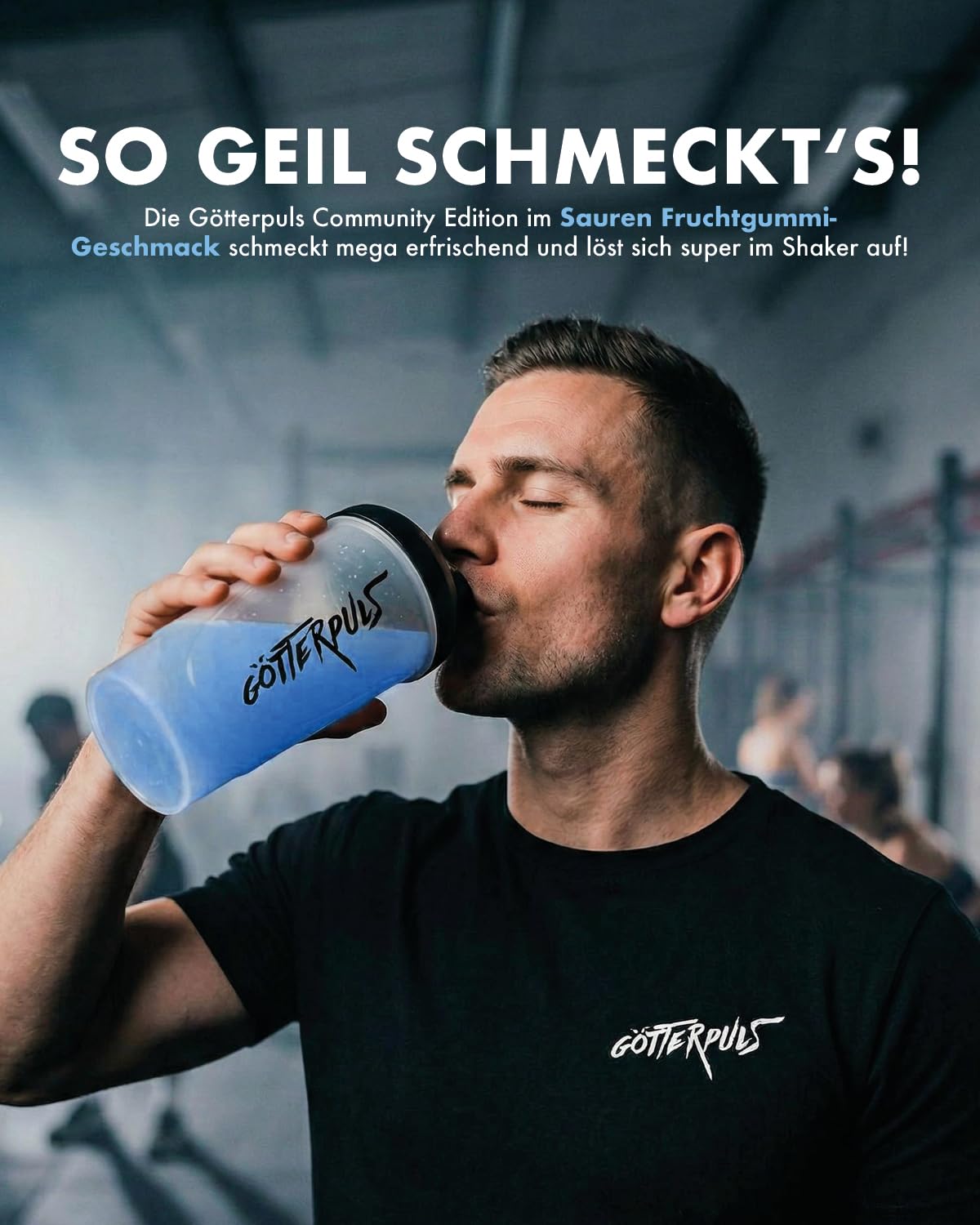 Götterpuls Pre Workout 400g COMMUNITY EDITION 2024 Saures Fruchtgummi | Mit L-Citrullin, Arginin AKG, Beta-Alanin & L-Tyrosin – 200mg Koffein – Für Fitness & Kraftsport – 25 Portionen