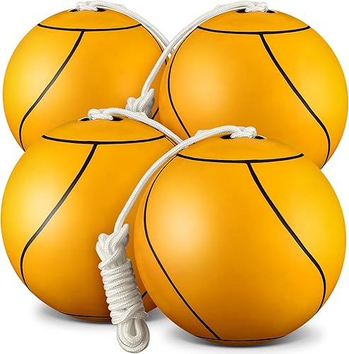 Shappy Juego de pelota de tetherball suave y cuerda de goma, juego de Tetherball de repuesto, equipo de Tetherball con cuerda duradera para niños y