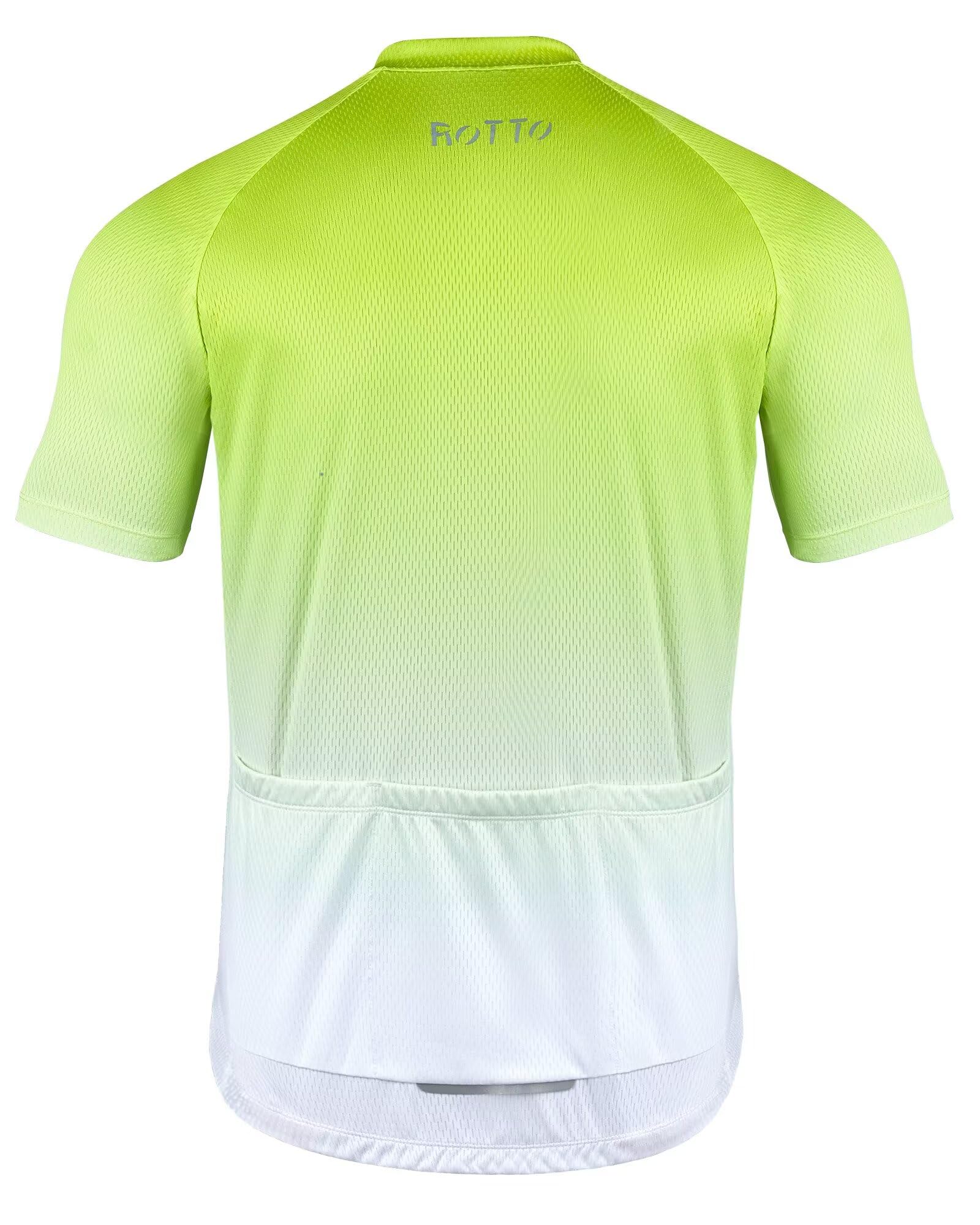 ROTTO Maillots Cyclisme Hommes Manches Courtes Poche Fermeture Éclair