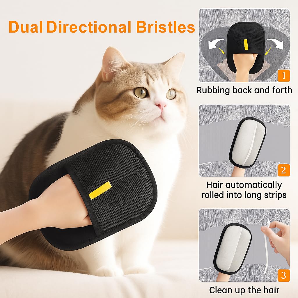 JClorix 2 Pieces Pet Hair Removal Gloves - Image 4