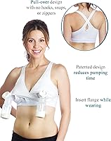Vista 3 de Rumina Sujetador de lactancia de espalda cruzada manos libres y enfermera.
