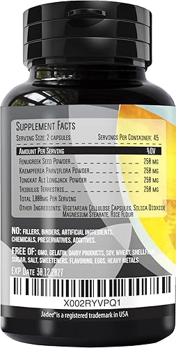 Miniatura 8 de Jadee Suplemento natural masculino para mejorar – Aumenta 2 pulgadas en 60 días de ampliación y píldoras de mejora masculina, promueve el tamaño, la