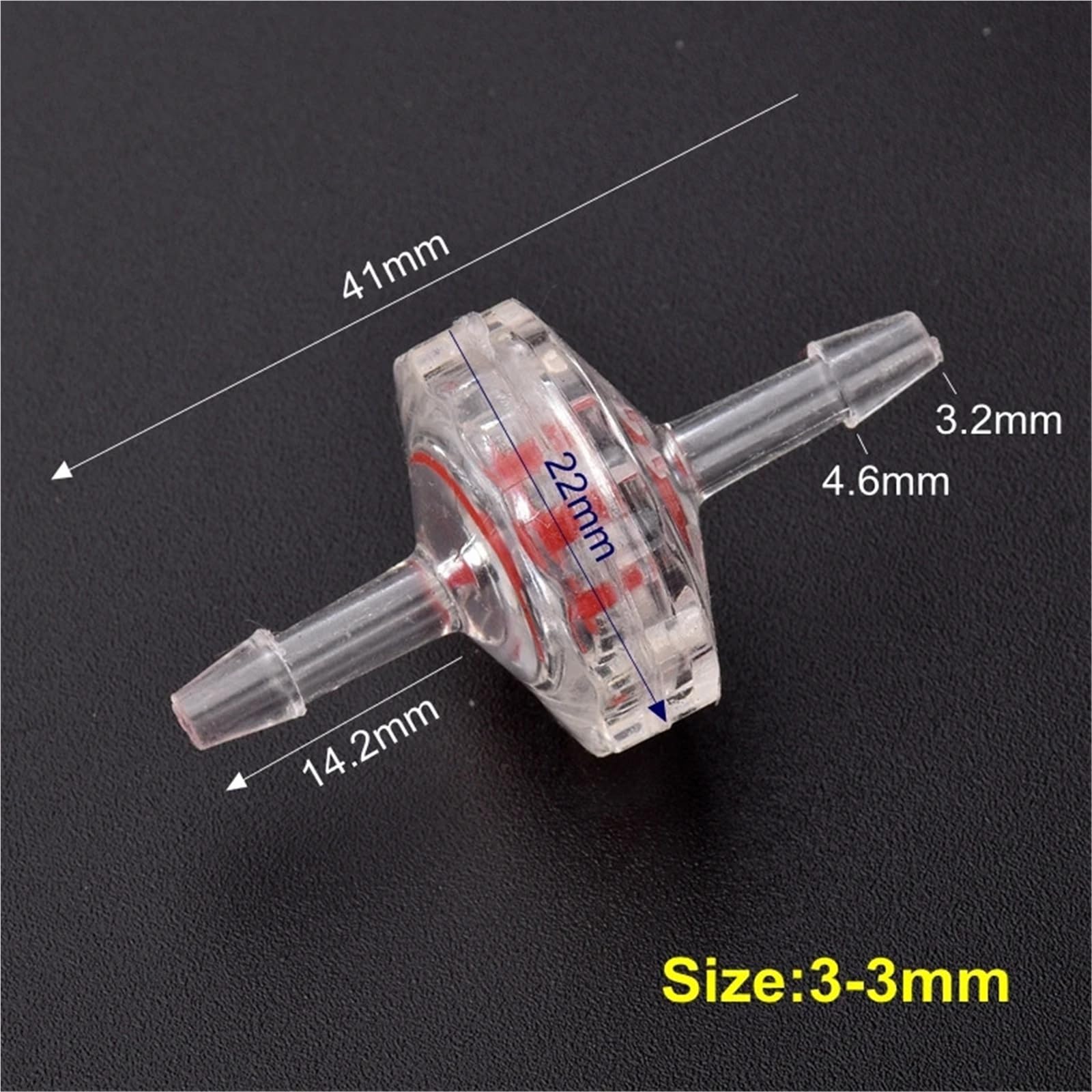 5 ~ 50 szt. Mini zawór zwrotny pompy powietrza do akwarium CO2 rura wodna jednokierunkowe złącze węża do nawadniania kropelkowego (3-3 mm, 5 szt.)