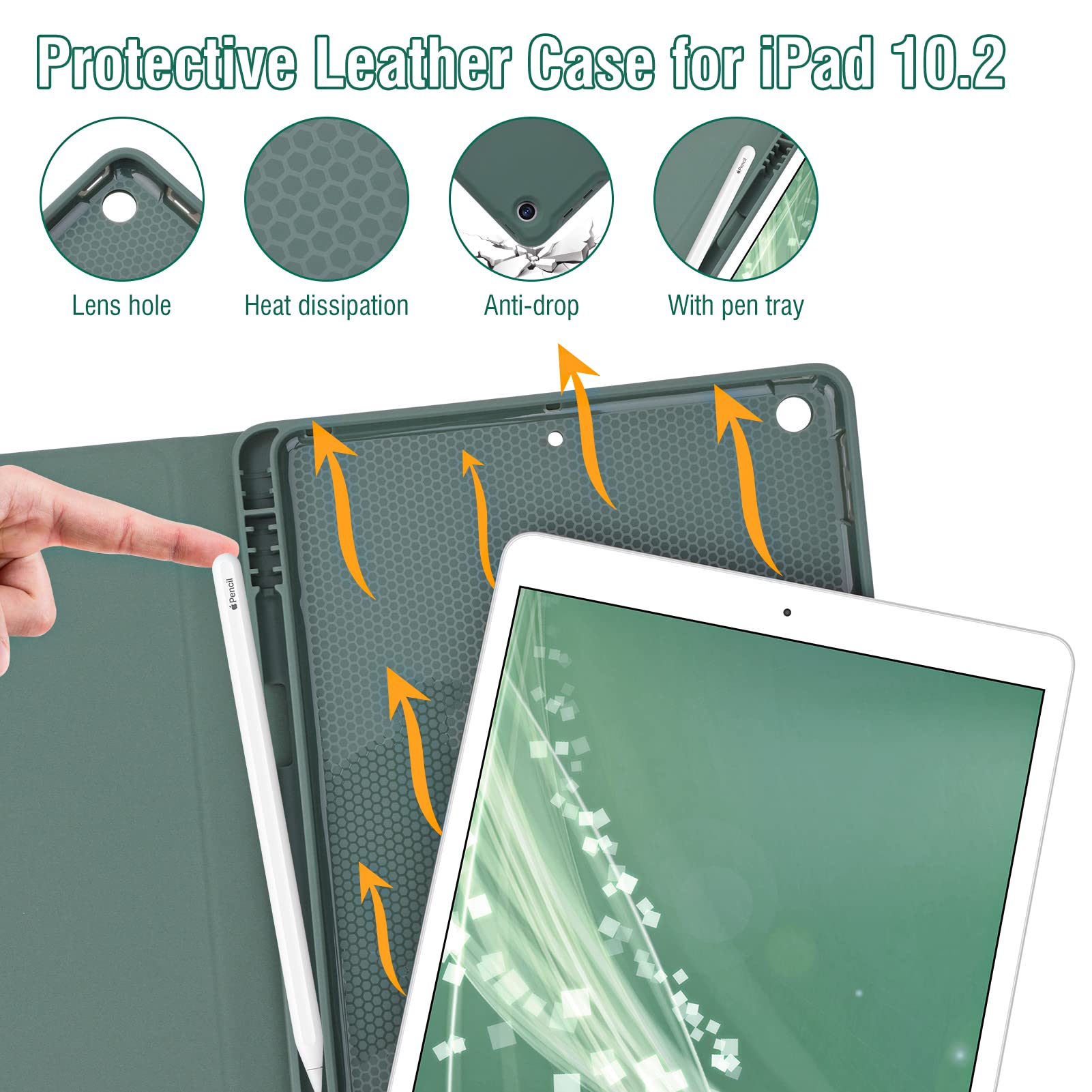 Toetsenbordhoes Voor IPad Air 5e Generatie 2022/iPad Air 4e Generatie 2020 109 Inch Ingebouwde Potloodhouder Afneembare Hoes Met Draadloze Bluetooth