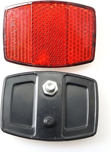 Miniatura 2 de Soporte para manillar Reflector de bicicleta de seguridad Reflector Reflectante Delantero Trasero Luz de advertencia Accesorios de bicicleta, Rojo