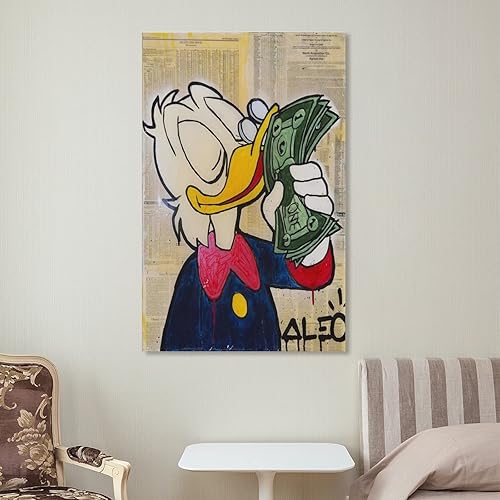 Miniatura 7 de JFU Alec-Monopolys - Póster de dinero con olor a olor, pintura decorativa en lienzo, arte de pared, para sala de estar, dormitorio, 16 x 24 pulgadas