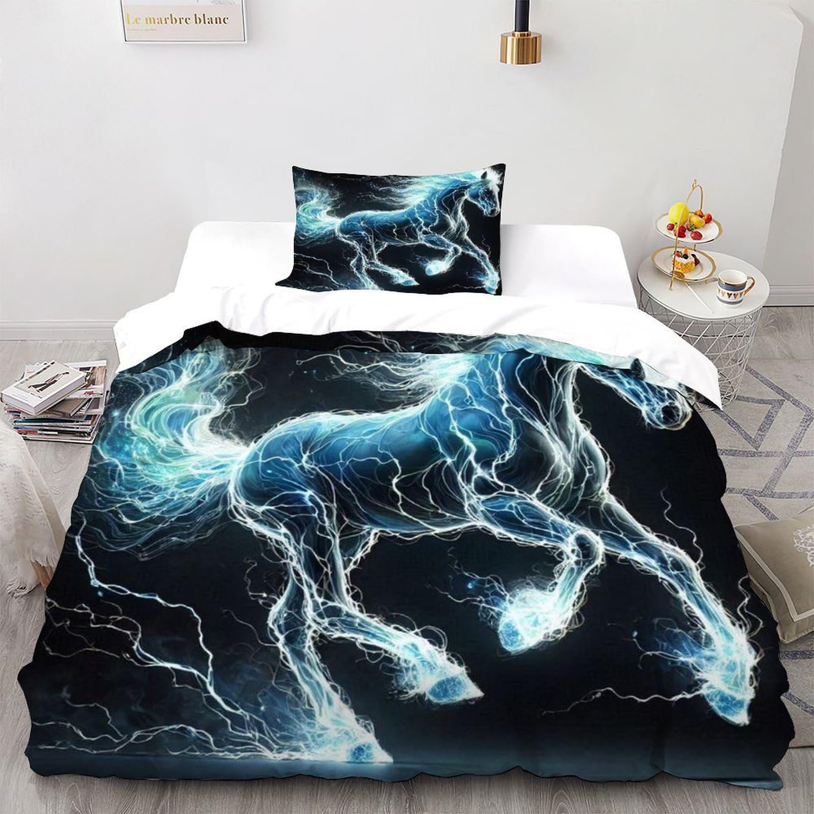 Housse de couette cheval lightning pour transformer la décoration de la chambre enfant