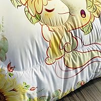 Vista 132 de CVHOUSE Juego de ropa de cama con diseño de panda, juego de edredón individual con panda y 2 fundas de almohada, lindo juego de colcha kawaii