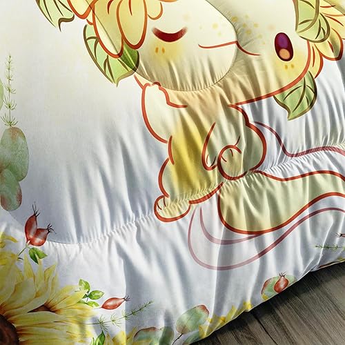 Miniatura 132 de CVHOUSE Juego de ropa de cama con diseño de panda, juego de edredón individual con panda y 2 fundas de almohada, lindo juego de colcha kawaii