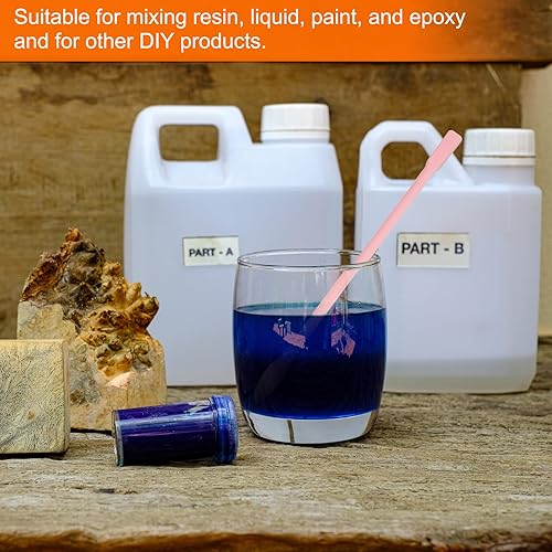 Miniatura 6 de HARFINGTON 2 varillas de agitación de silicona reutilizables de 6 pulgadas para mezclar resina epoxi, pintura líquida, manualidades, color azul