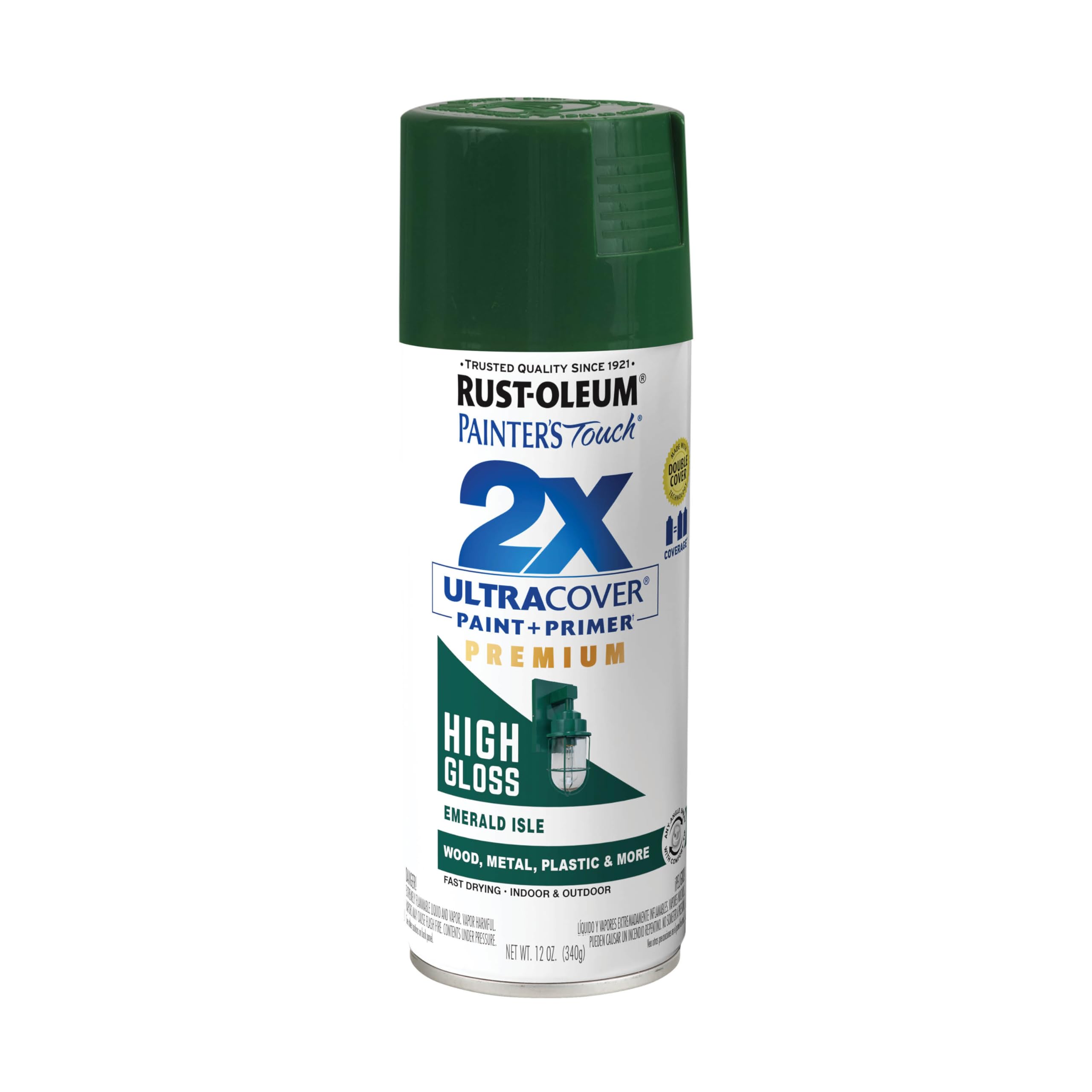 Rust-Oleum Painter's Touch 2X Ultra Cover Spray Paint, Emerald Isle