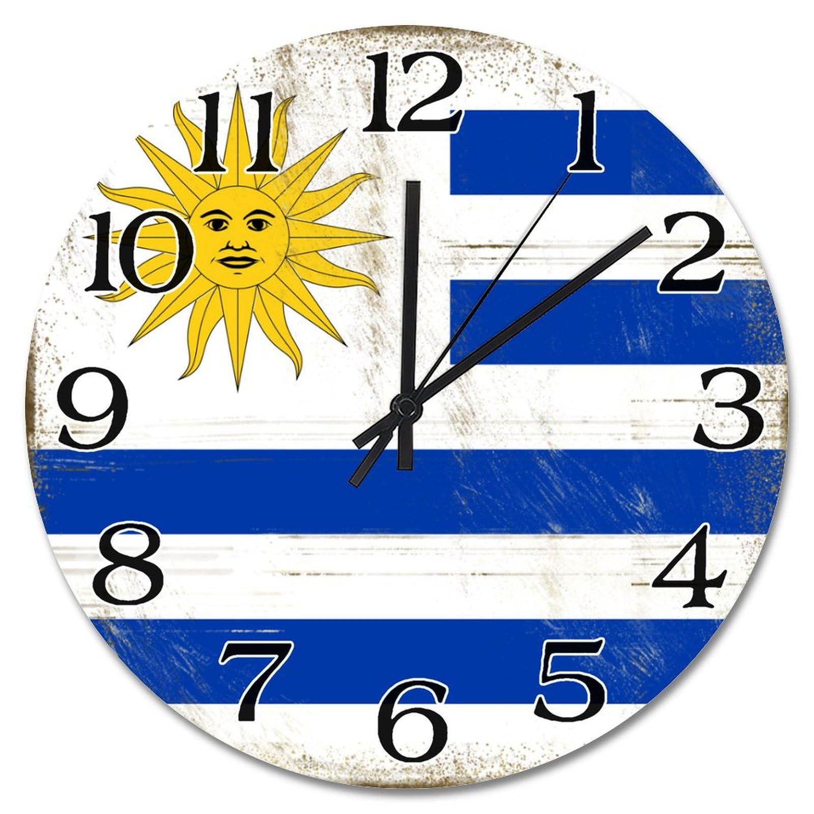Horloge Uruguay cadeau souvenir original pour ami passionné de voyage