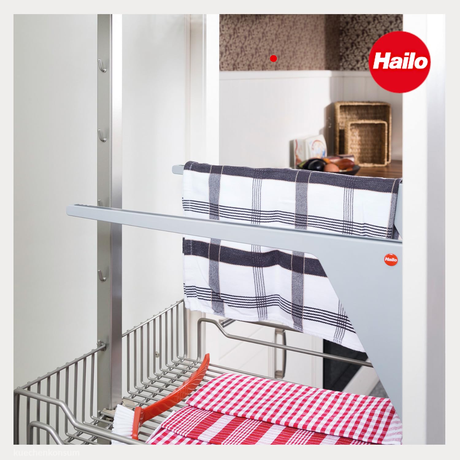 Hailo Secco S portasciugamani a 1 Bracci per Armadio o per Montaggio a Parete