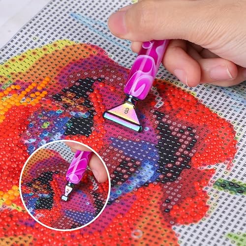 Diamond Painting Pen Accessories Tools Set,1Pcs Diamond Art Pen And 12Pcs Colorful Metal Screw Thread Multi Placer Tips,Diamond Painting Drill Pens For Diy Diamond Art #TOP6