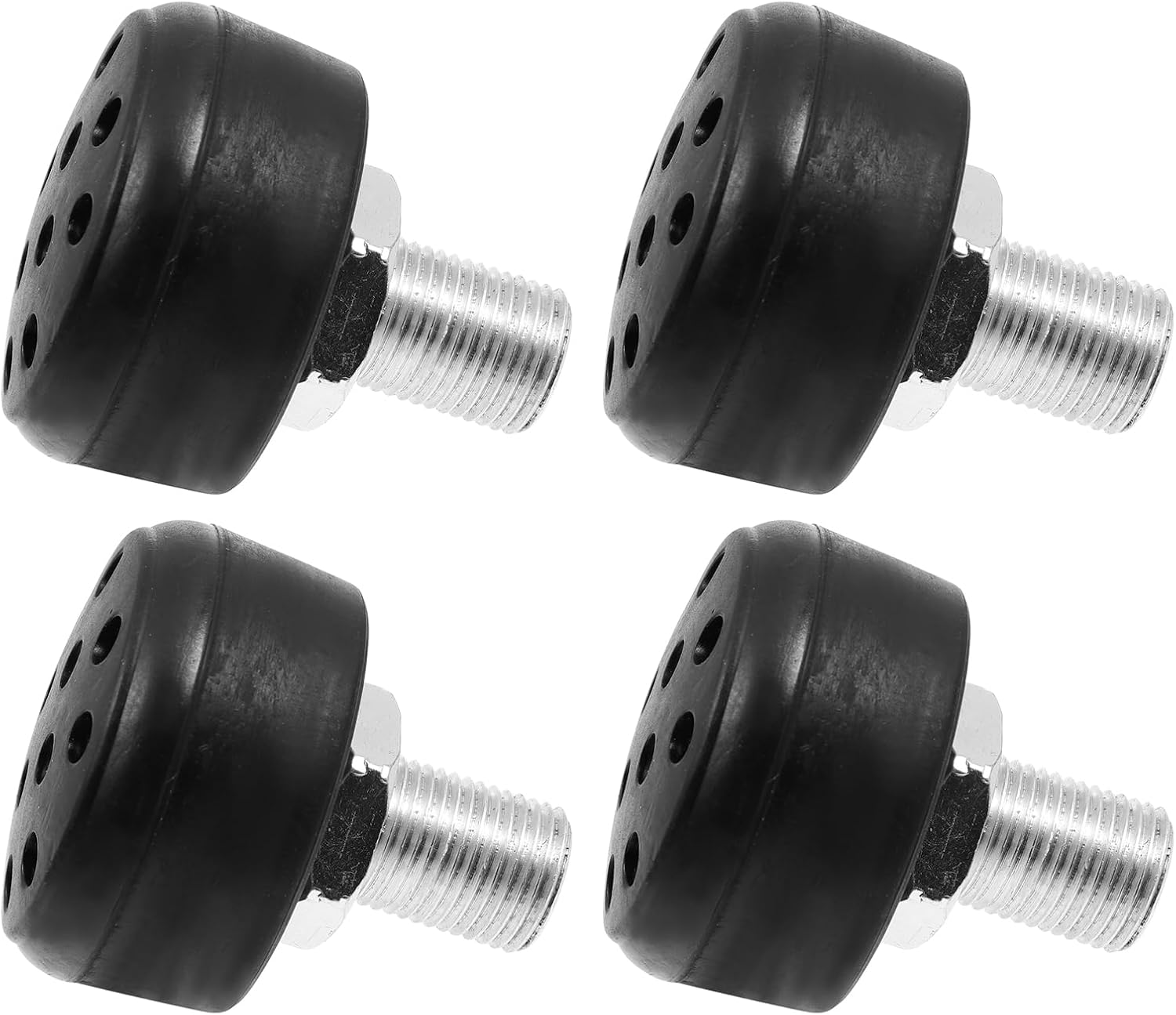 4pcs Roller Skate Toe Stoppers Replacement, Black Honeycomb Rubber Brake Plugs for Quad and Inline Skates, Sturdy Wear-Resistant Brake Parts for Outdoor Roller Skating Safety