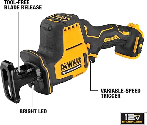 Miniatura 5 de DEWALT Xtreme 12V MAX* Sierra recíproca con una sola mano, inalámbrica, solo herramienta (DCS312B)