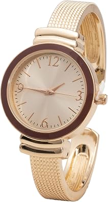 Collections Womens Quartz 30mm Case Classic Rough Textured Cuff Bangle Watch