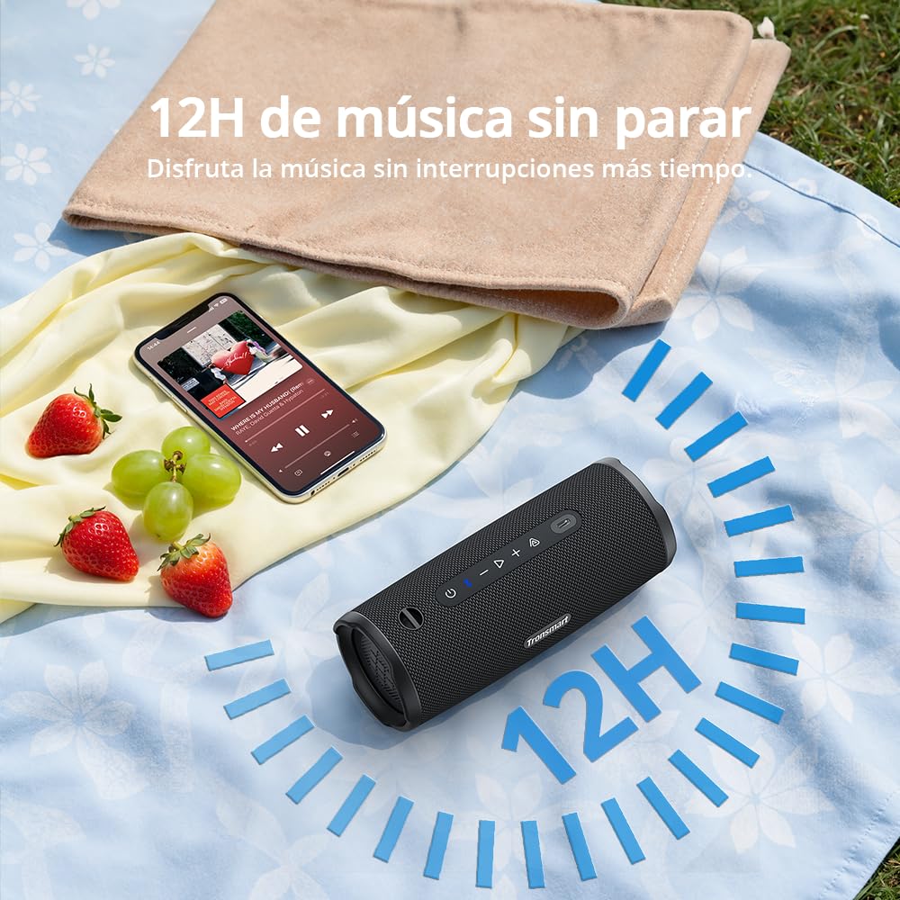 Tronsmart Mirtune C3 Plus, haut‑parleur Bluetooth 6.0 Auracast, IPX7 | Tecnologia Auracast multi-dispositivo e Bluetooth 6.0 a bassa latenza, autonomia 12 ore, EQ via App e USB-C
