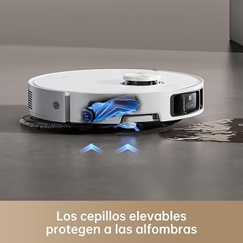 dreame X40 Ultra Complete Robot Aspirador y Fregasuelos, 12.000 Pa Succión, con Mopa Extraíble y Elevable, 70℃ Fregona Autolimpiable, Cepillo Lateral Extensible y Elevable, Detección Suciedad4