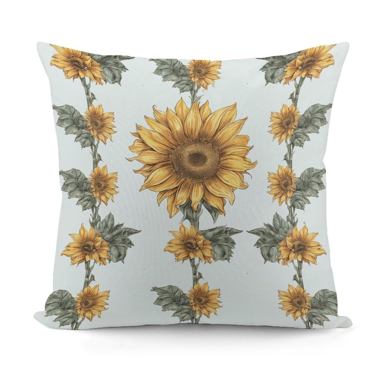 VstaDank Sunflower Hand Painted Floral Throw Pillow Cover Soft Square Cushion Cover Art Artwork Pillow Covers Mordern Couch Pillow Covers Decorative Cushion Case for Chair Couch Bedroom Living Room