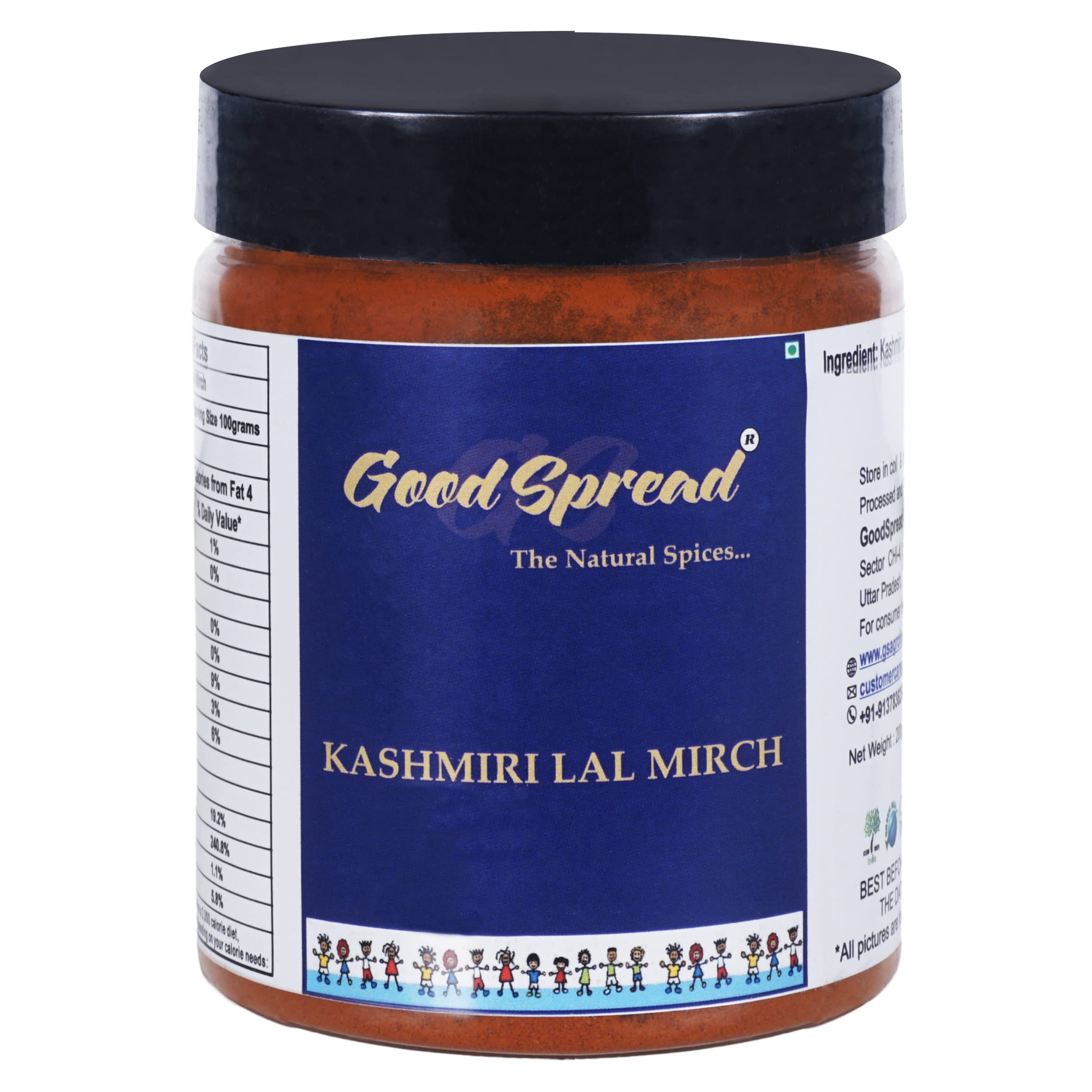 GoodSpread Kashmiri Lal Mirch 200gm - Experience the authentic taste our Kashmiri Lal Mirch powder (B08XWFQ3JT) Amazon Price History, Amazon Price Tracker